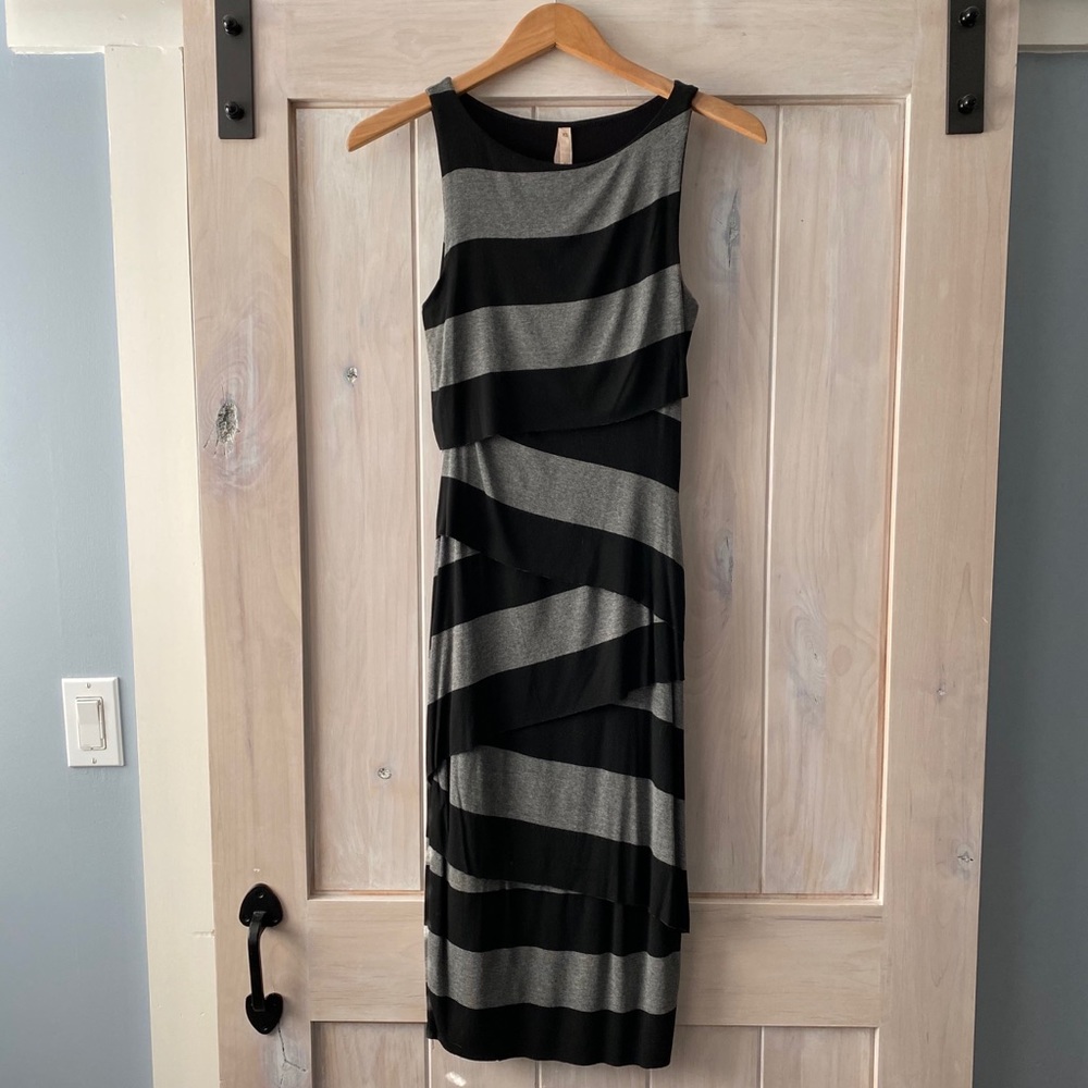 Anthropologie Bailey 44 Black & Gray Sheath Dress